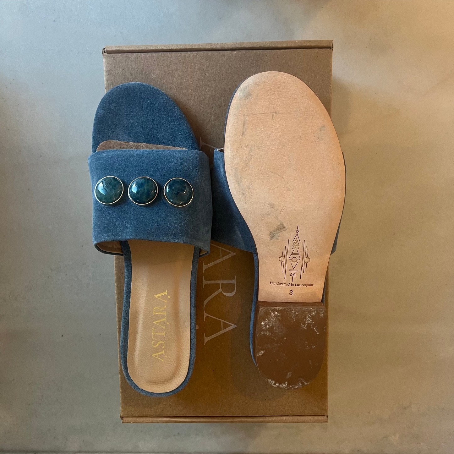 SAMPLE SALE/ SAHARA Blue Apatite Sz 8