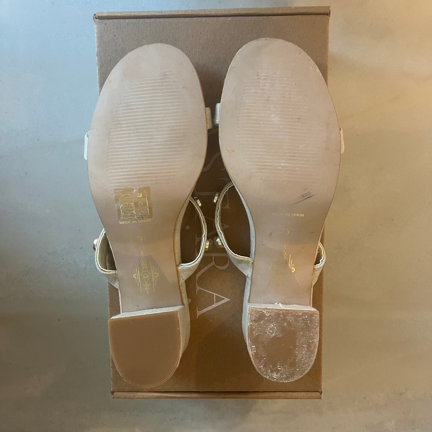 SAMPLE SALE/ SELENE Vegan Linen Prehnite Sz 9