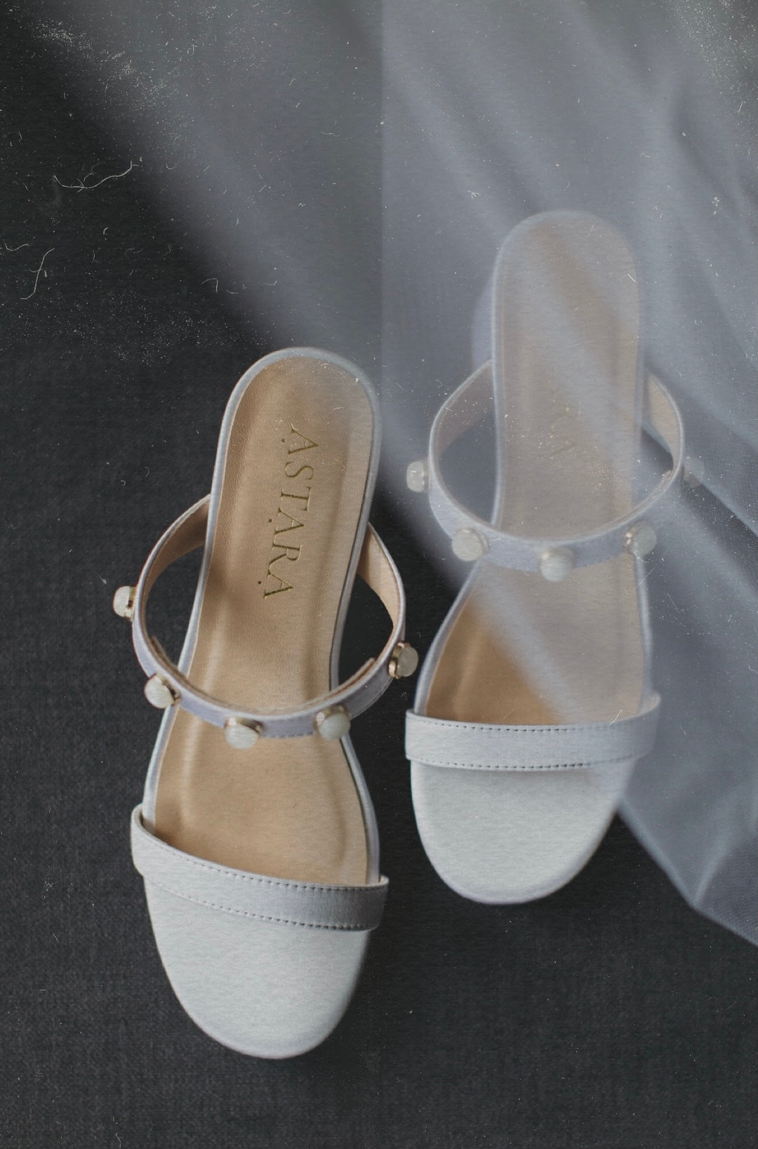 SELENE Moonstone Satin Sandal