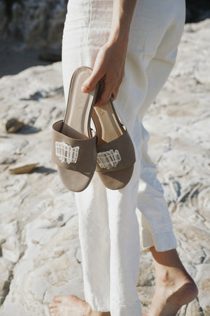 SAHARA Clear Quartz Sandal