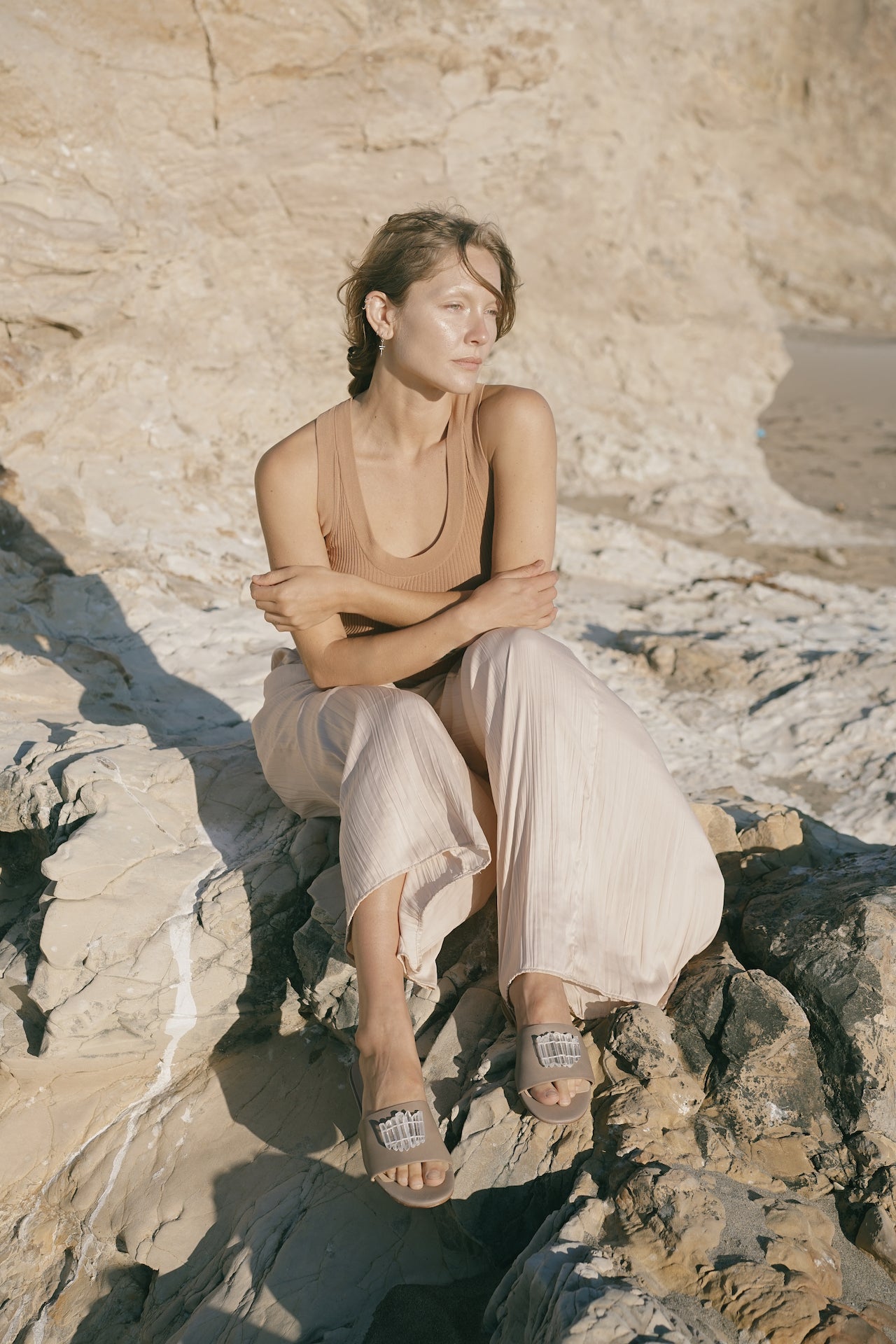 SAHARA Clear Quartz Sandal
