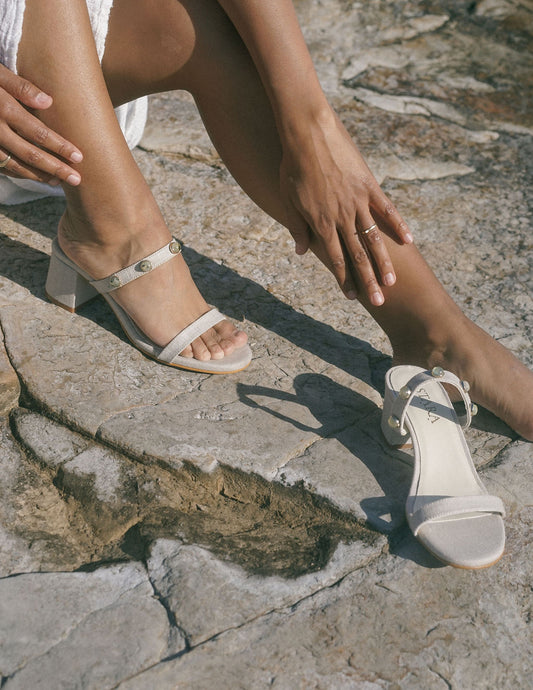 SELENE Prehnite Vegan Linen Mule